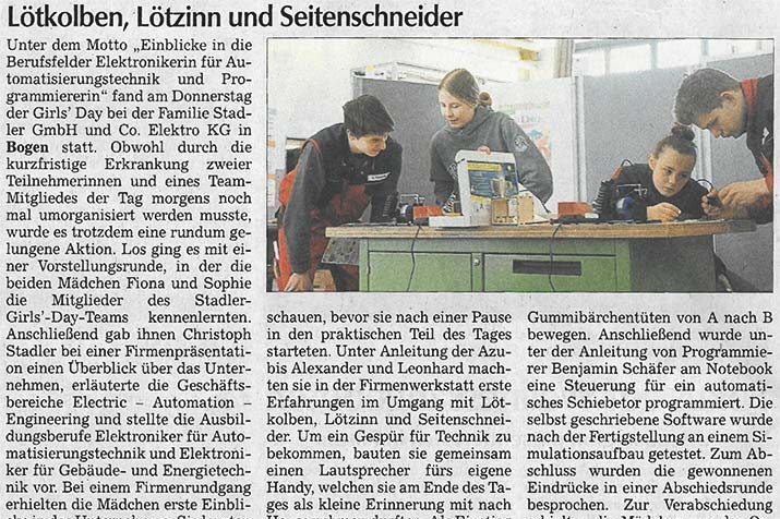 Presseartikel Straubinger Tagblatt 190330